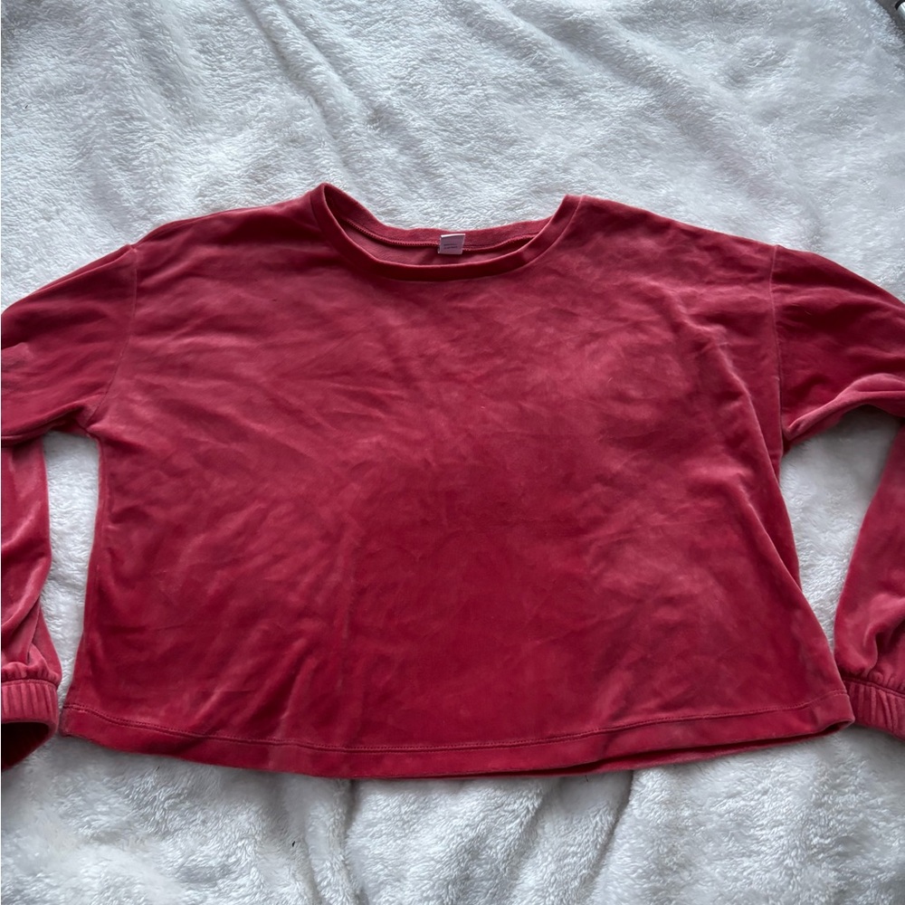 Old Navy Rich Red Velvet Top